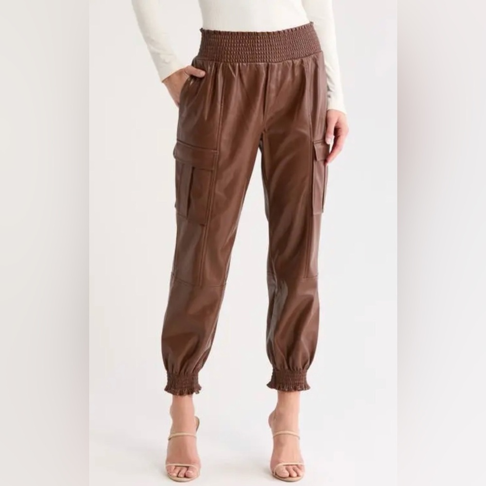 Cinq à Sept Espresso Vegan Leather Pants